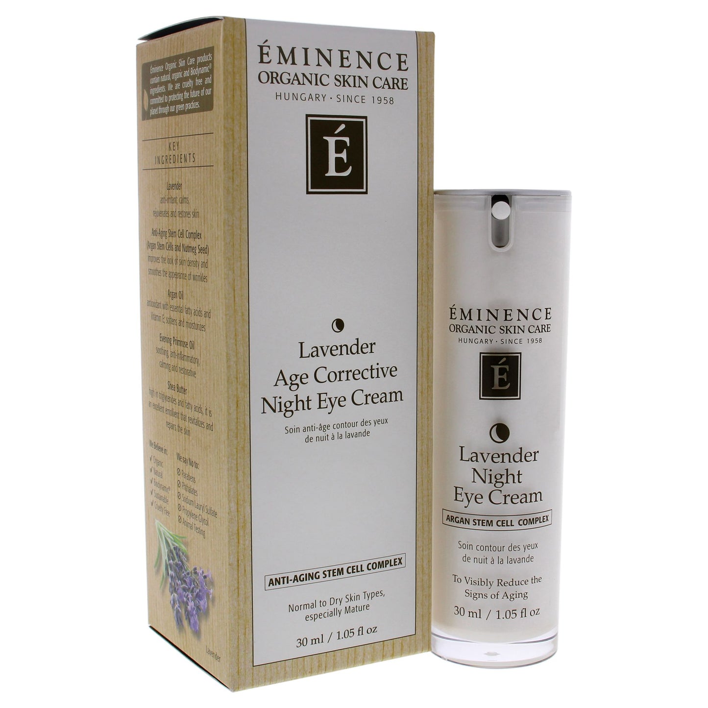 Lavender Age Corrective Night Eye Cream by Eminence for Unisex - 1.05 oz Cream