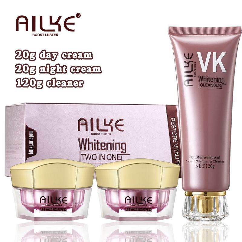 AILKE Lightening Face Cream With Collagen, Hyaluronic Acid, Increase Skin Radiance, Even Toning, Women Facial Moisturizer Set