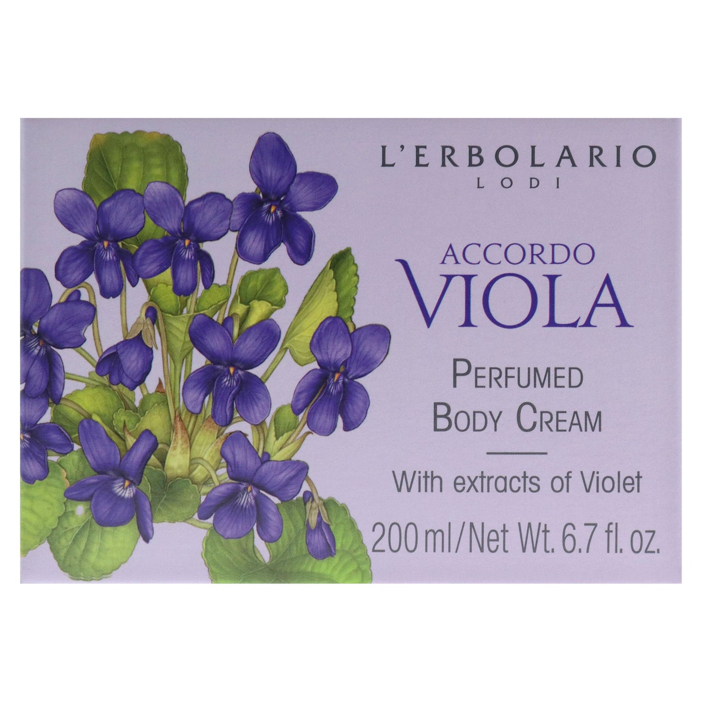 Perfumed Body Cream - Accordo Viola by LErbolario for Women - 6.7 oz Body Cream