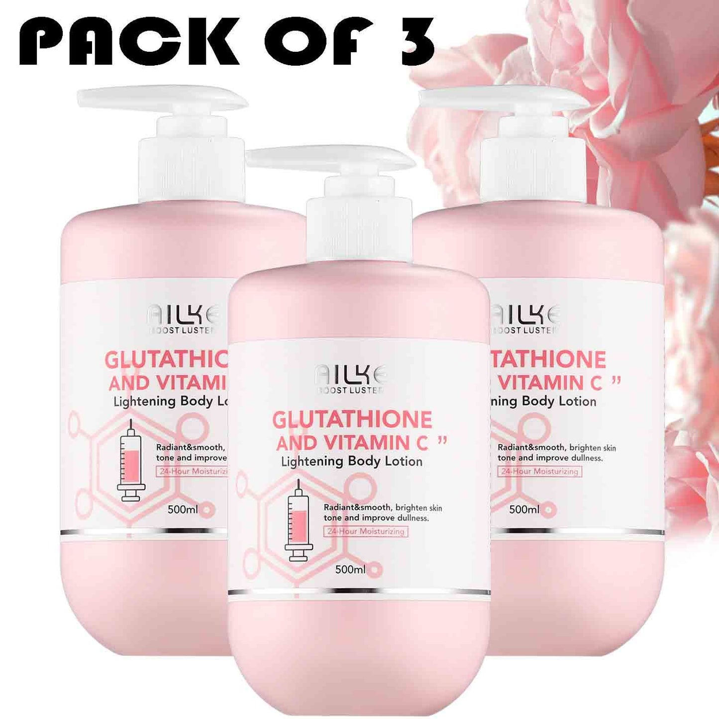 AILKE Glutathione and Vitamin C Moisturizing Body Cream for Skin Glowing, Radiance Boost | Nourishes & Hydrates Skin Naturally