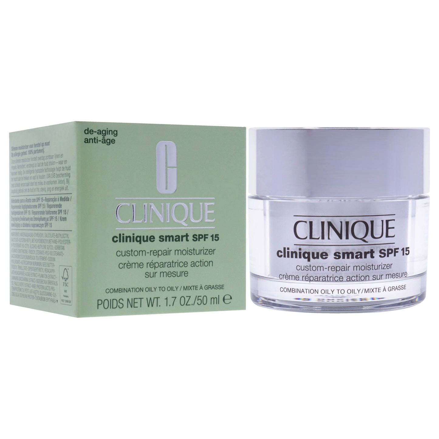 Clinique Smart Custom-Repair Moisturizer SPF 15 - Combination Oily To Oily by Clinique for Women - 1.7 oz Moisturizer