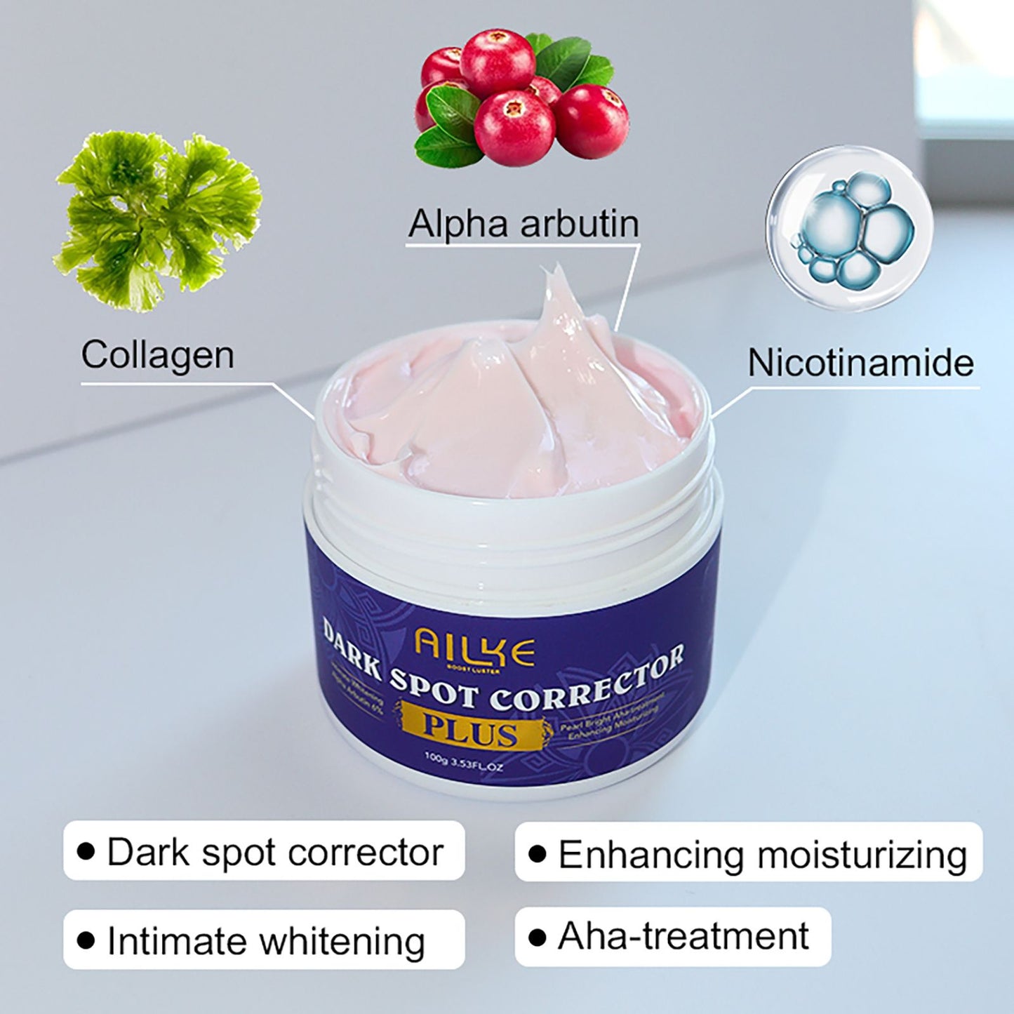 AILKE Premium Dark Spot Remover Cream for Face, Body, Armpits, Underarm, Knees, knuckles, Thighs and Elbows, Smooth Skin