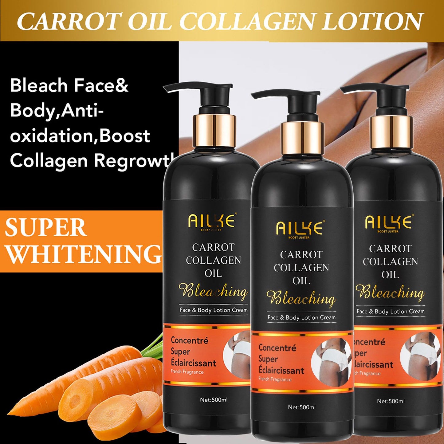 AILKE Whitening Remove Dark Spots Skin Care, With Collagen, Moisturize, Anti-Freckles, Melanin, Lighten Cream for Men and Women