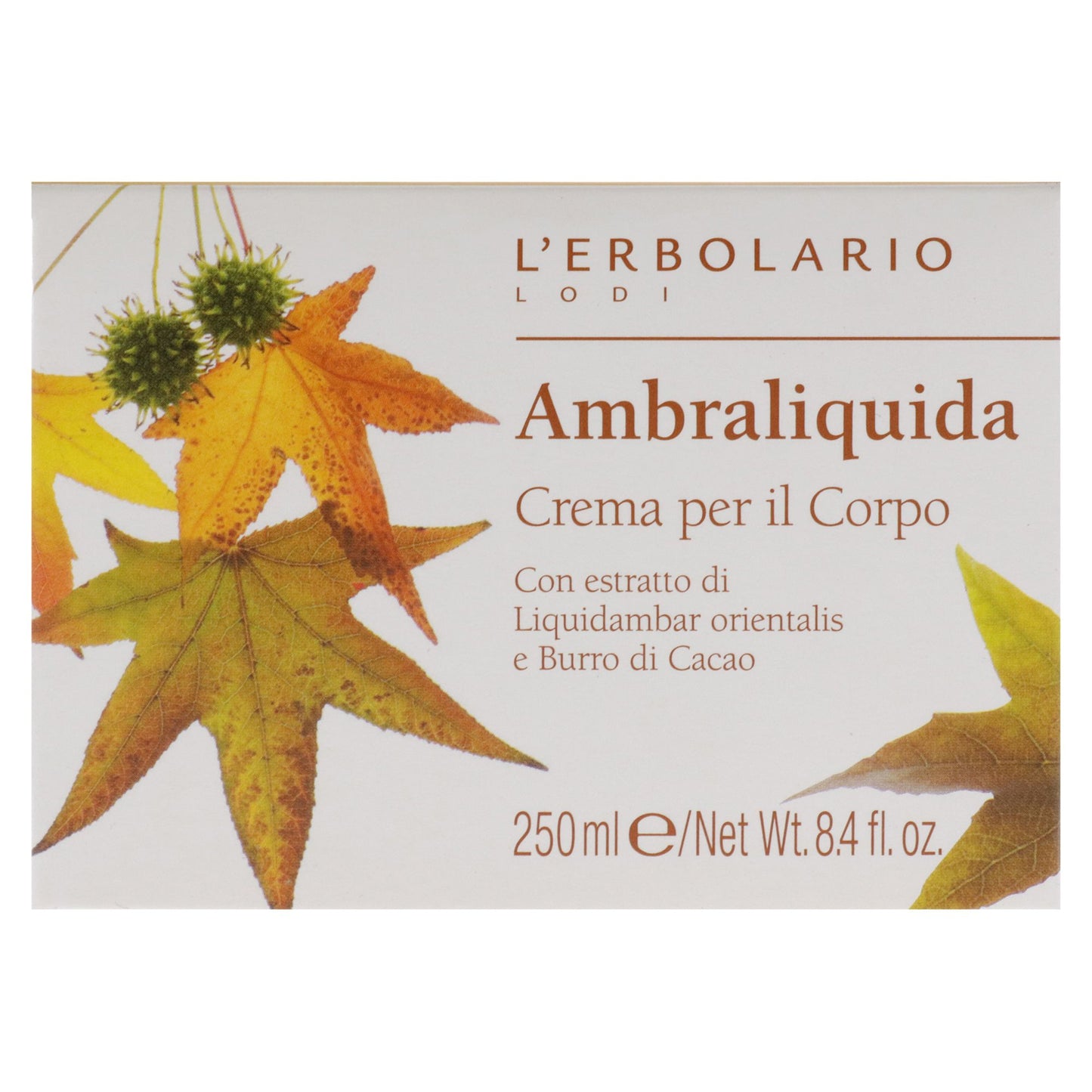 Body Cream - Ambraliquida by LErbolario for Women - 8.4 oz Body Cream