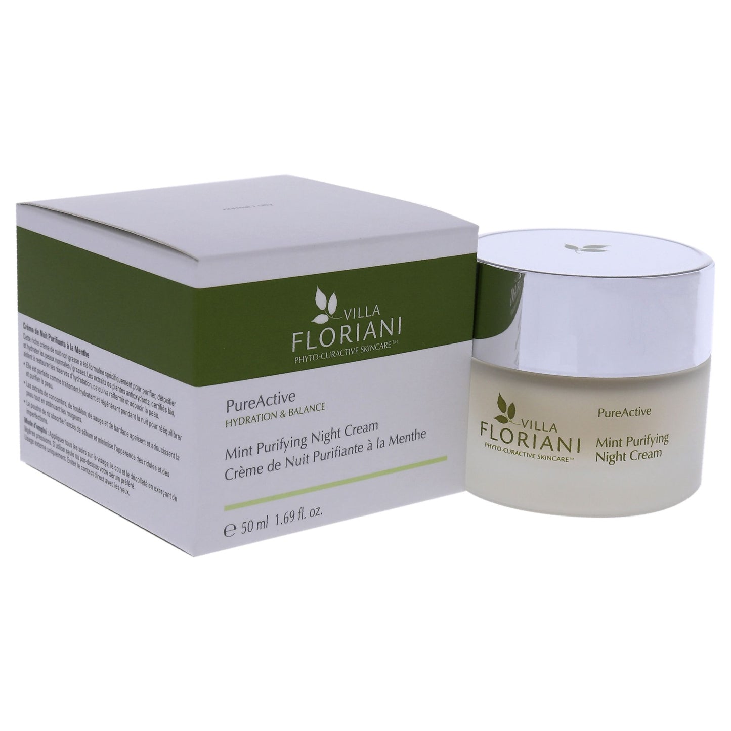 PureActive Purifying Night Cream - Mint by Villa Floriani for Unisex - 1.69 oz Cream