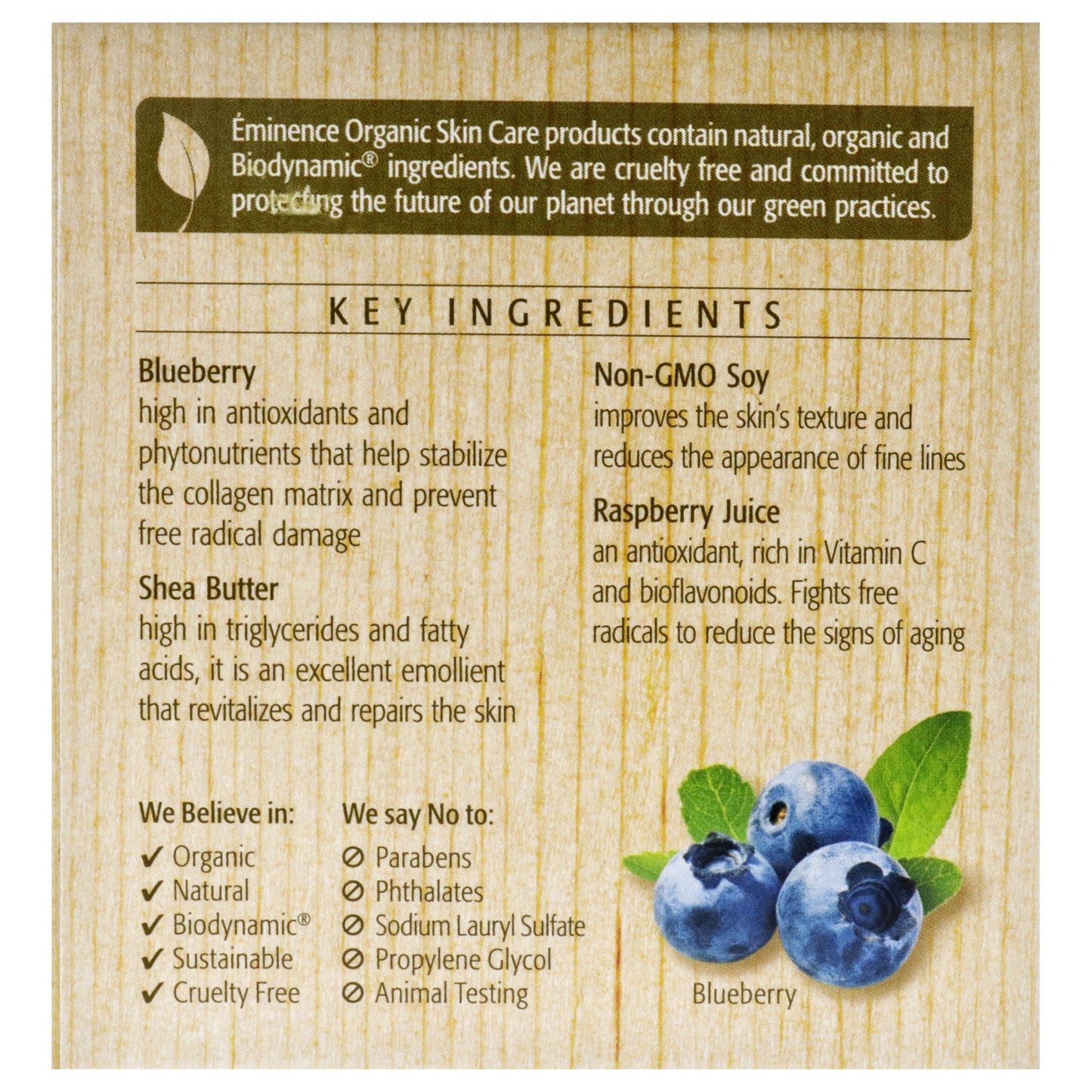 Blueberry Soy Night Recovery Cream by Eminence for Unisex - 2 oz Cream