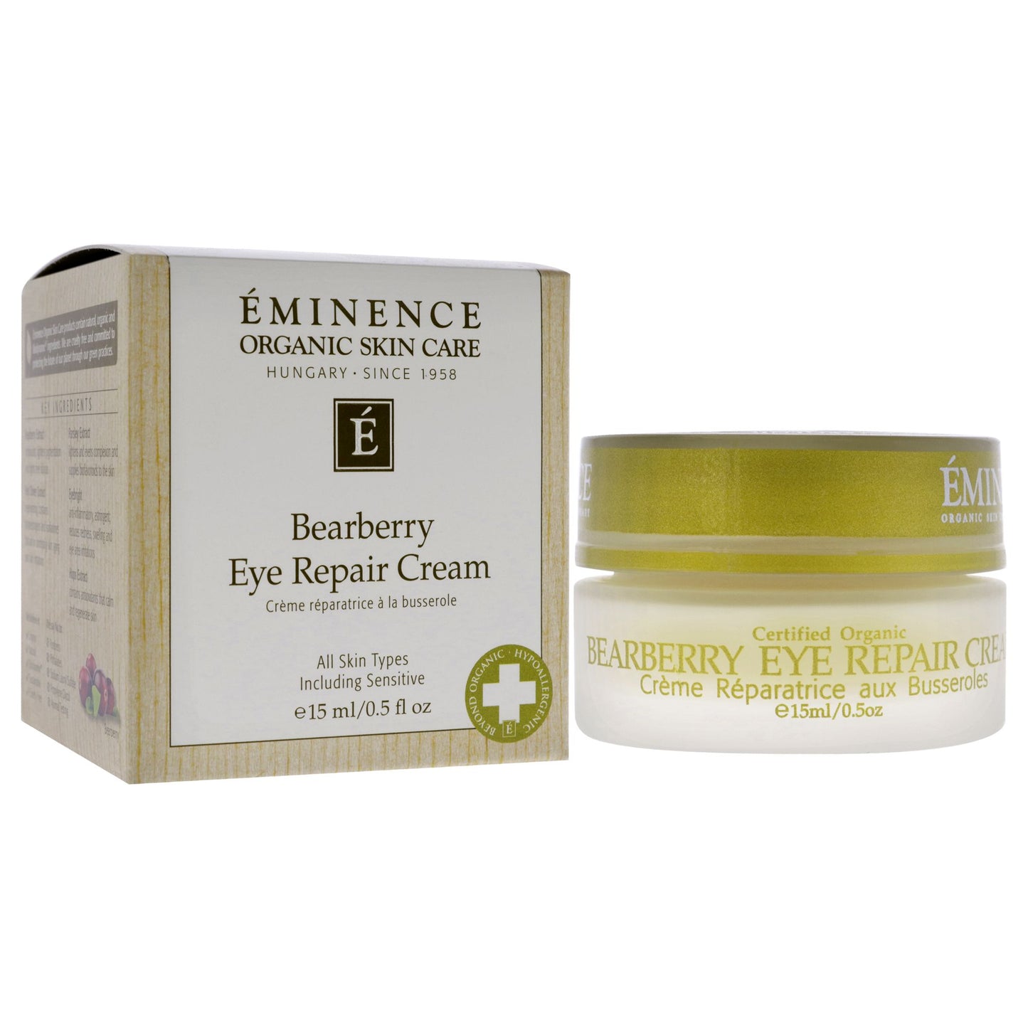 Bearberry Eye Repair Cream by Eminence for Unisex - 0.5 oz Cream