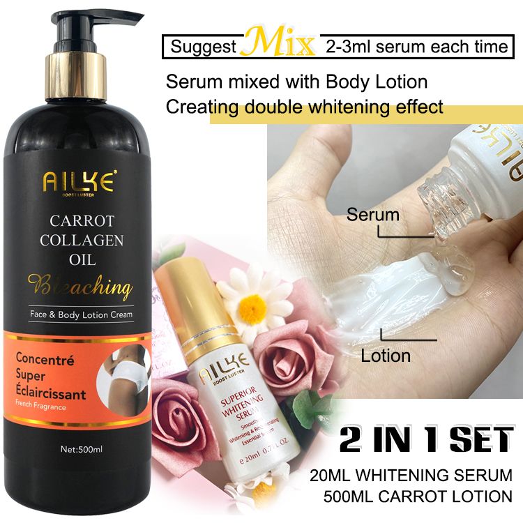 AILKE Super Bleaching And Dark Spot Remove Body Lotion Suitable For Face And Body Women Whitening Moisturizing Skin Care Cream