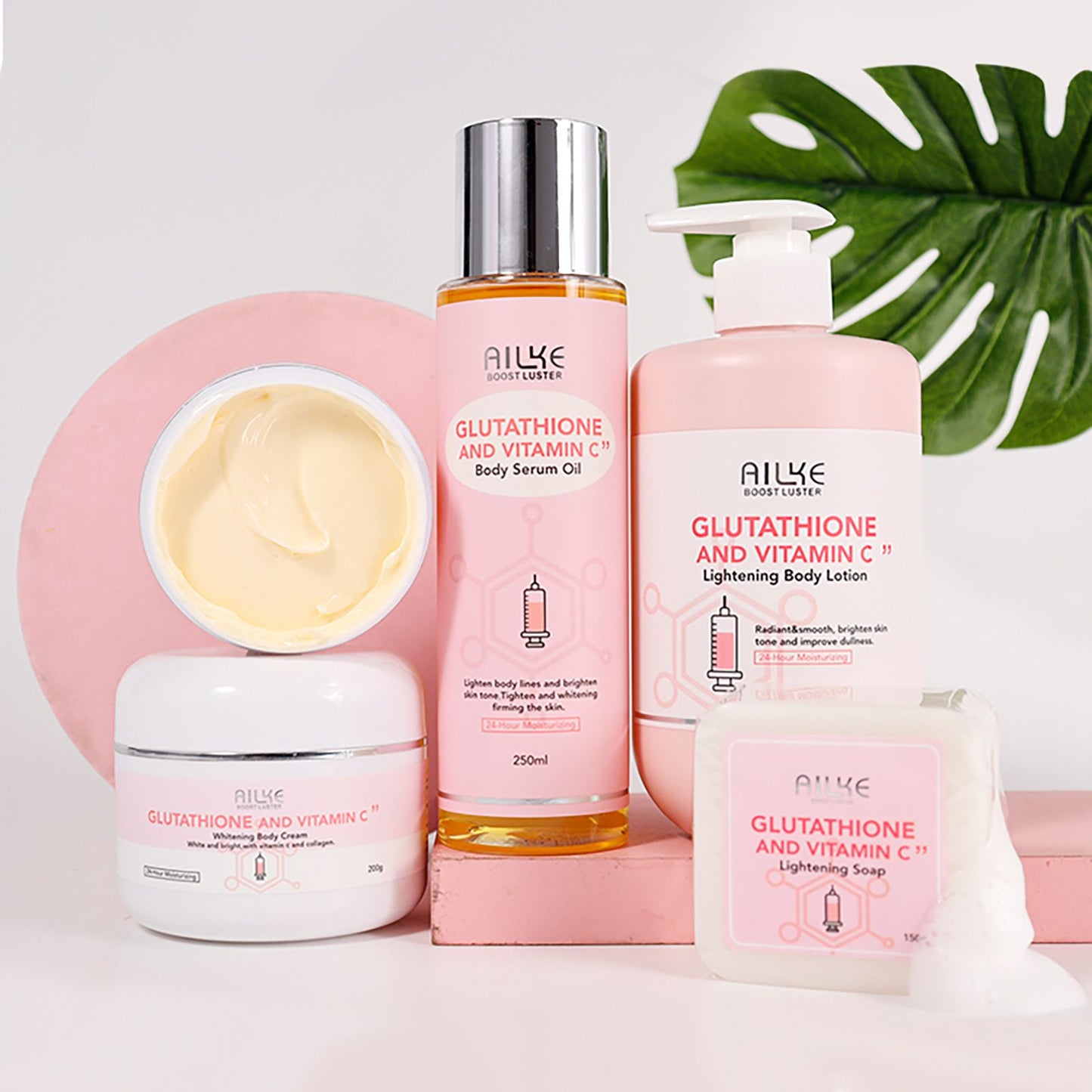 AILKE Glutathione and Vitamin C Moisturizing Body Cream for Skin Glowing, Radiance Boost | Nourishes & Hydrates Skin Naturally