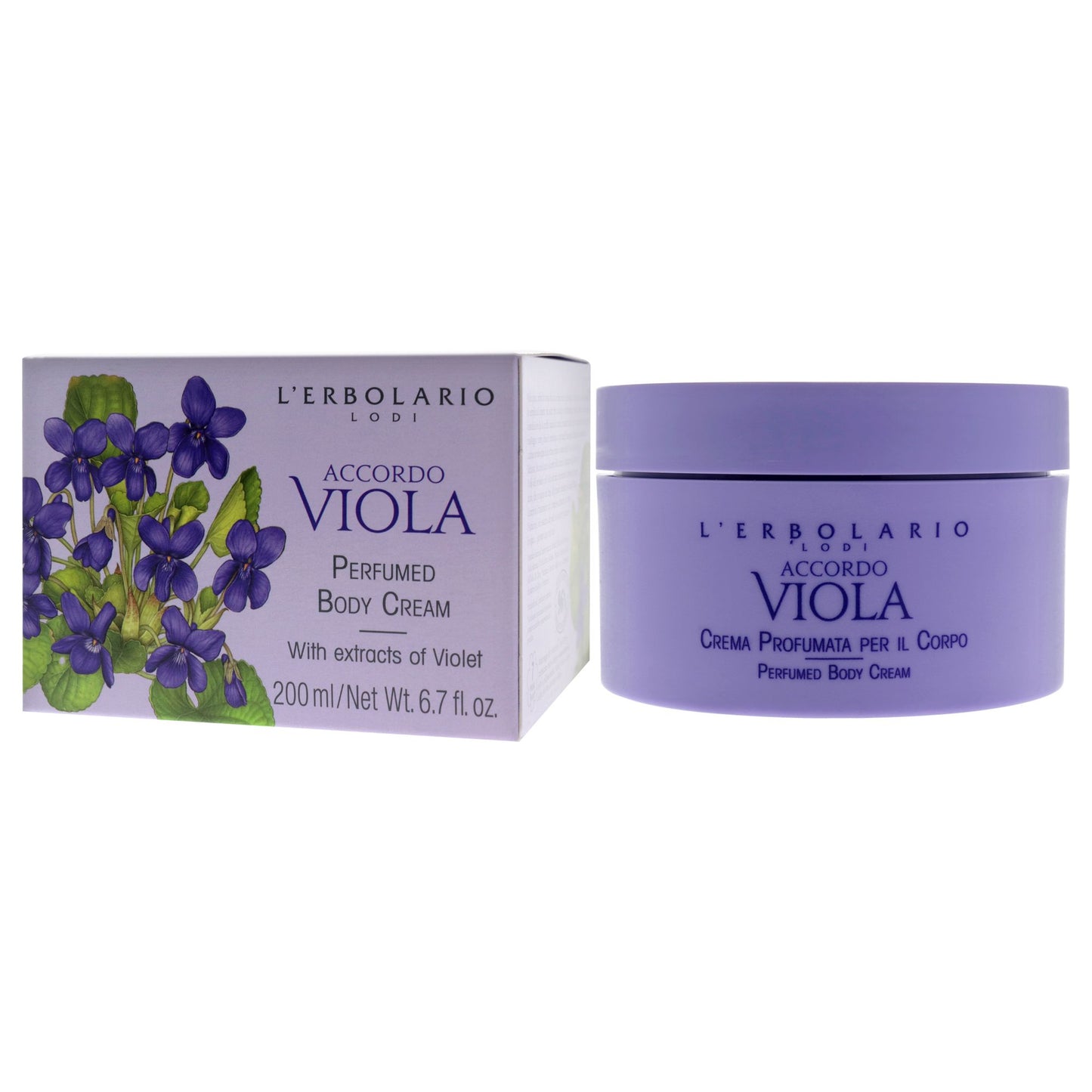 Perfumed Body Cream - Accordo Viola by LErbolario for Women - 6.7 oz Body Cream