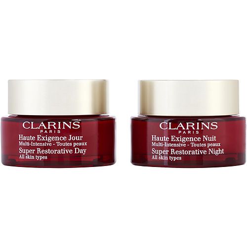 Clarins by Clarins Super Restorative Partners Set: Day Cream + Night Cream For All Skin Types --2x50ml/1.7oz -2pcs