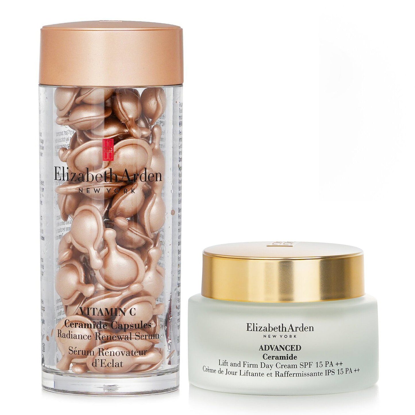 ELIZABETH ARDEN - Elizabeth Arden Ceramide Vitamin C Capsules - Radiance Renewal Serum + Advanced Ceramide Lift and Firm Day Cream SPF 15 2pcs