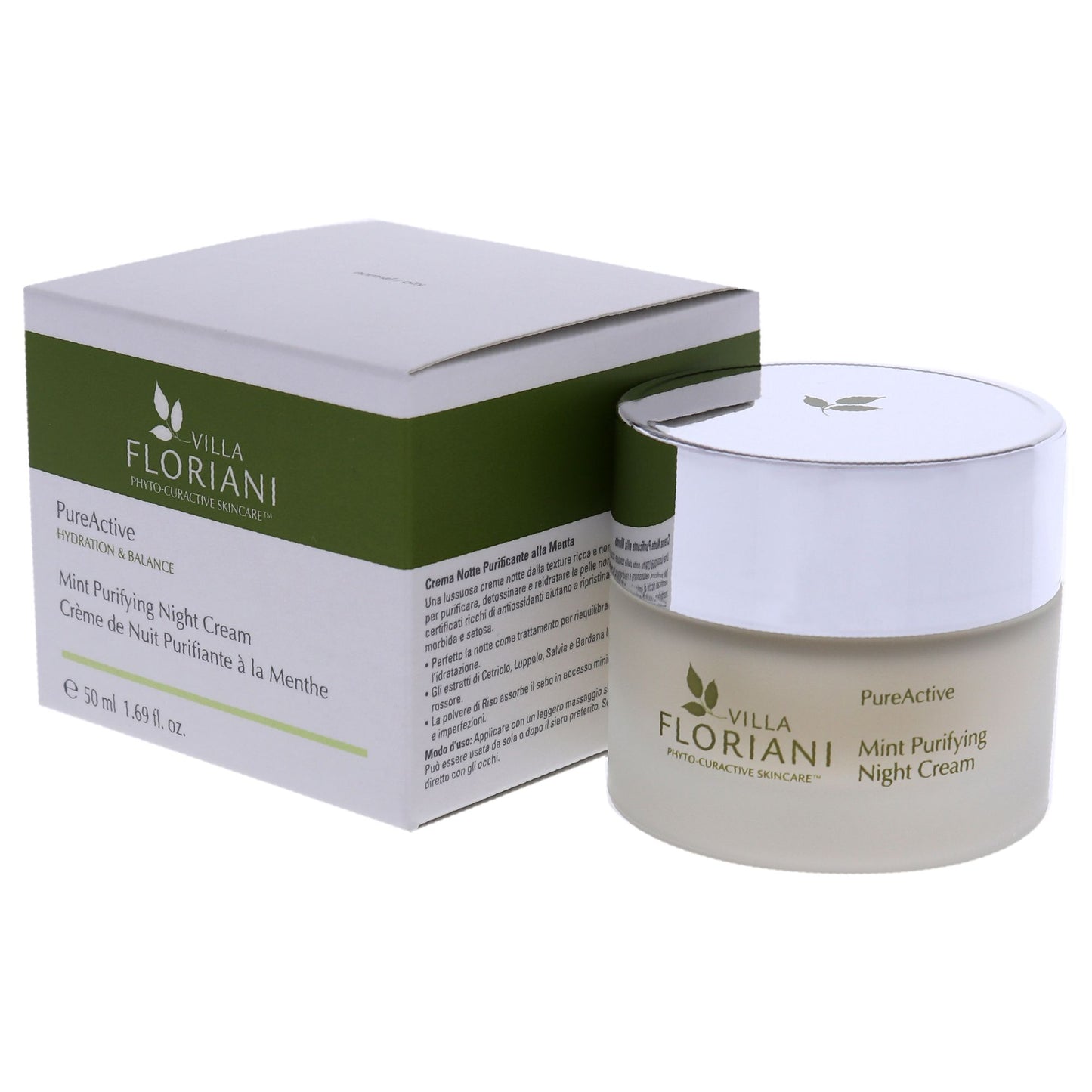 PureActive Purifying Night Cream - Mint by Villa Floriani for Unisex - 1.69 oz Cream