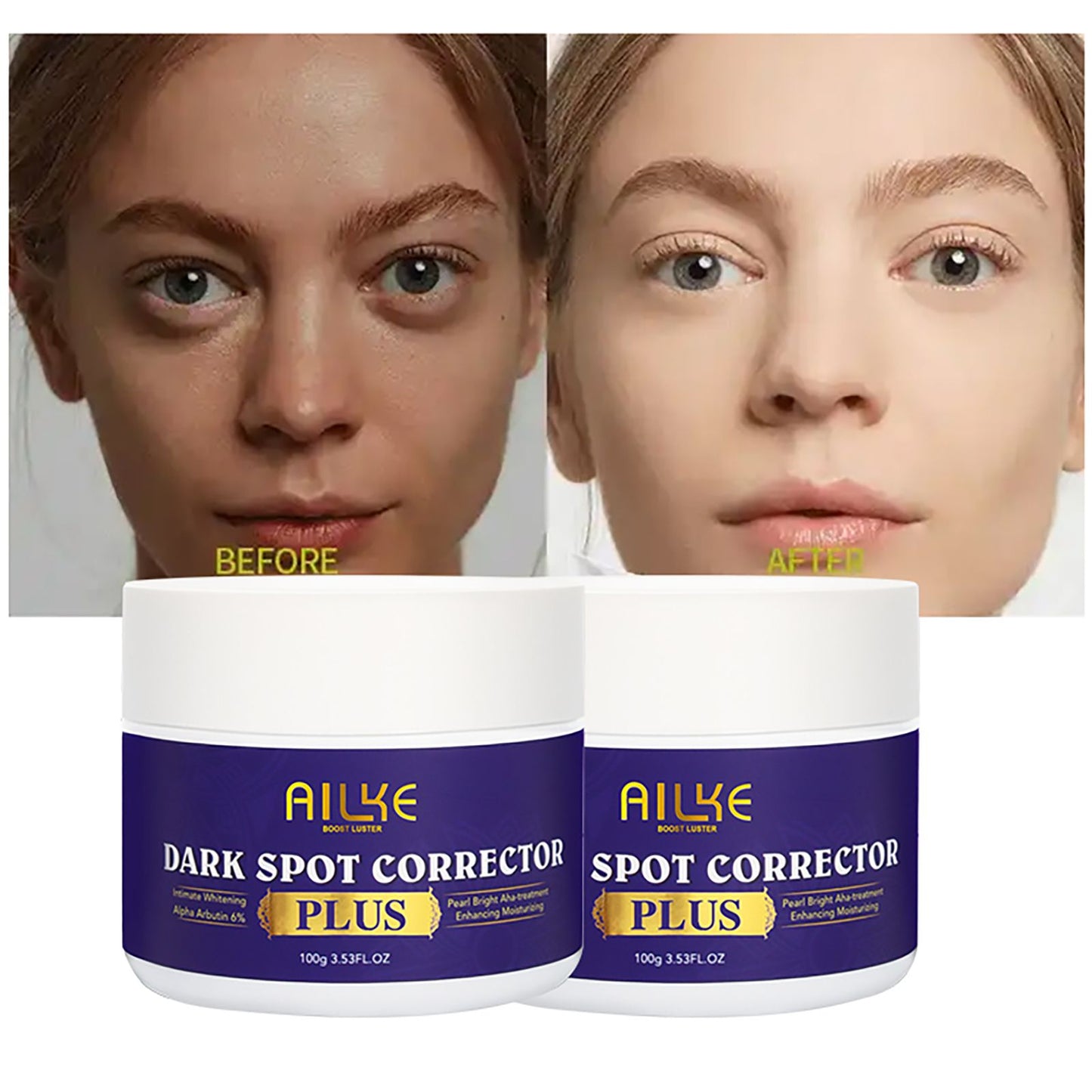 AILKE Whiten Face Cream, Lighten dark spots, freckles, clean skin, Effective On All Skin Types and Skin Tone, for Women & Men