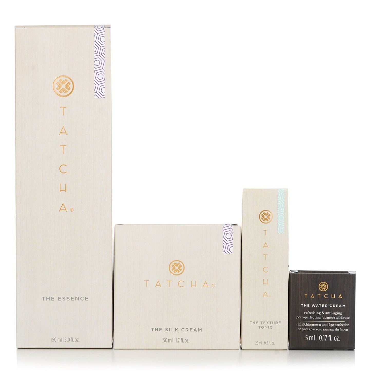 TATCHA - Essence Bundle: The Essence Plumping Skin Softener 150ml + The Silk Cream 50ml + Water Cream 5ml + Texture Tonic 25ml 4pcs